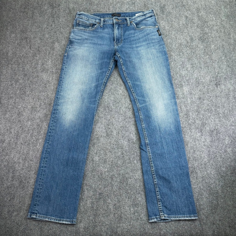 Silver Jeans Mens 32x34 (Fits‎ 34x32) Allan Slim Straight Leg Denim M22231